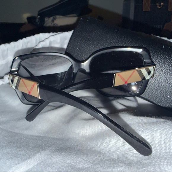 Burberry Black Sunglasses with Checkered Detail